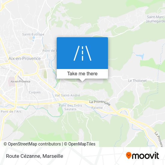 Route Cézanne map