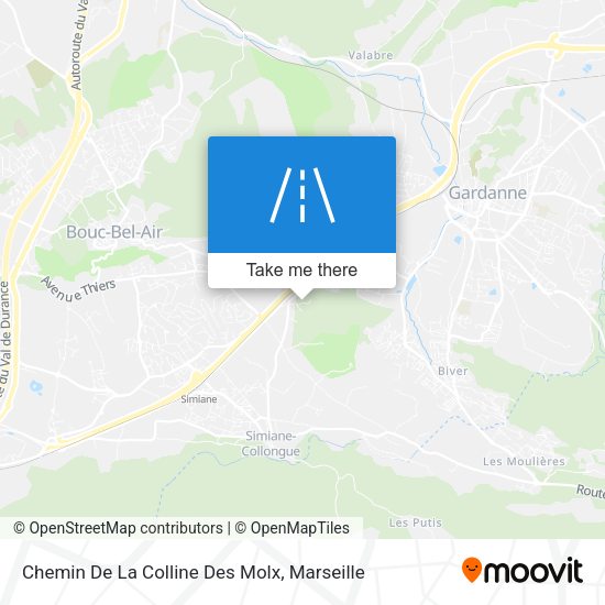 Chemin De La Colline Des Molx map