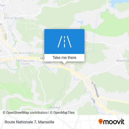 Route Nationale 7 map