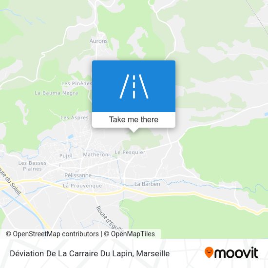 Déviation De La Carraire Du Lapin map