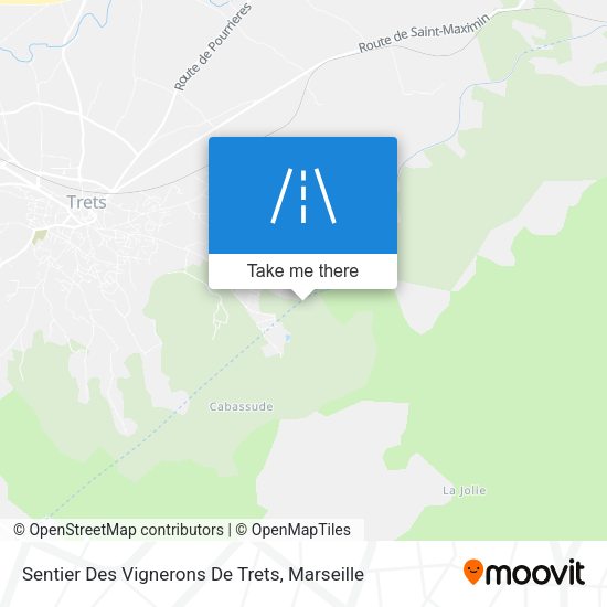 Sentier Des Vignerons De Trets map