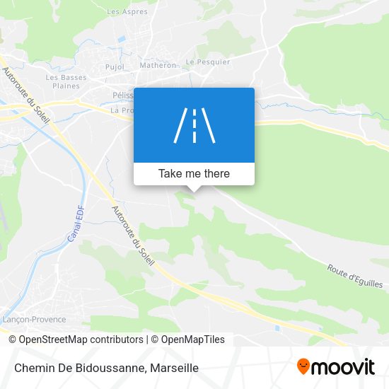 Chemin De Bidoussanne map