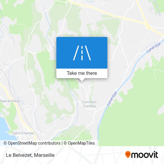 Le Belvezet map