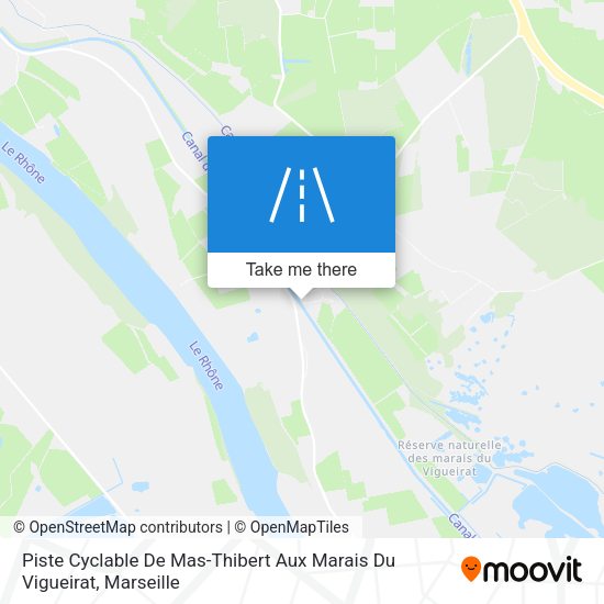 Piste Cyclable De Mas-Thibert Aux Marais Du Vigueirat map