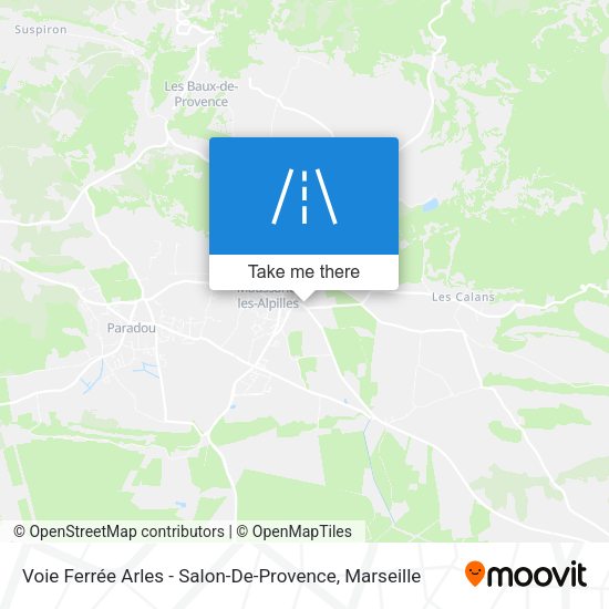 Voie Ferrée Arles - Salon-De-Provence map