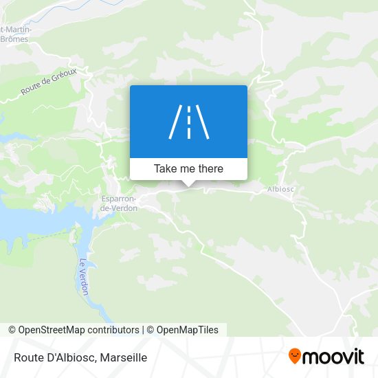 Route D'Albiosc map