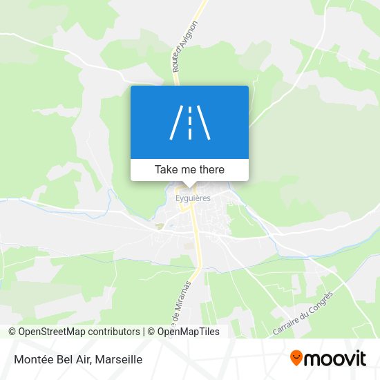 Montée Bel Air map