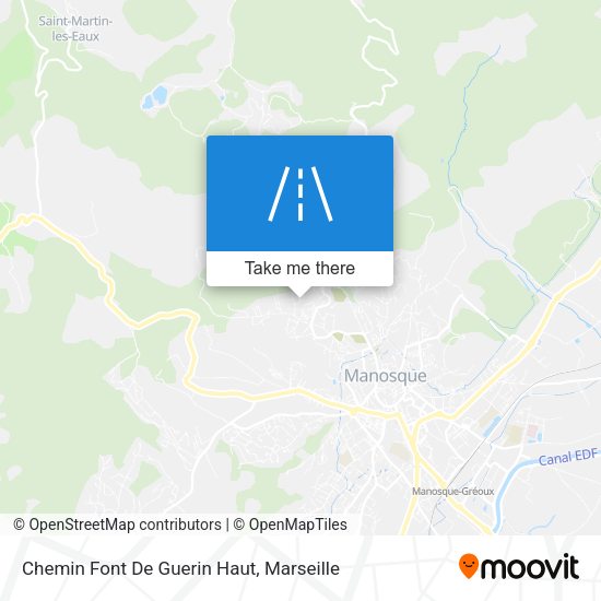 Chemin Font De Guerin Haut map