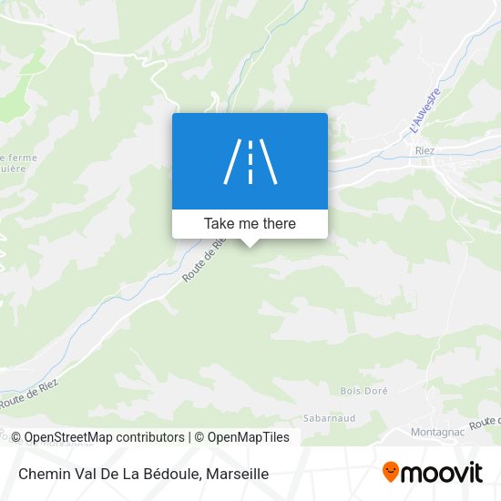 Chemin Val De La Bédoule map