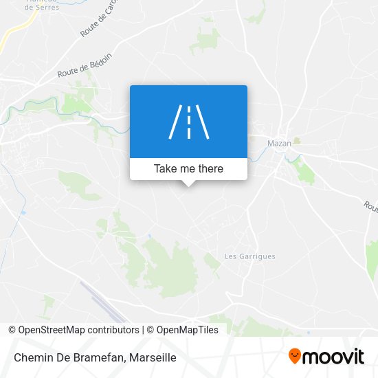 Chemin De Bramefan map