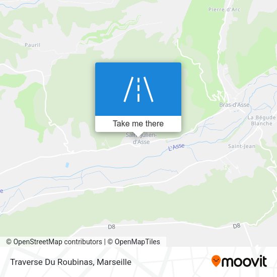Traverse Du Roubinas map