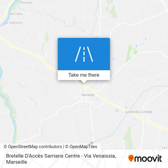 Bretelle D'Accès Sarrians Centre - Via Venaissia map