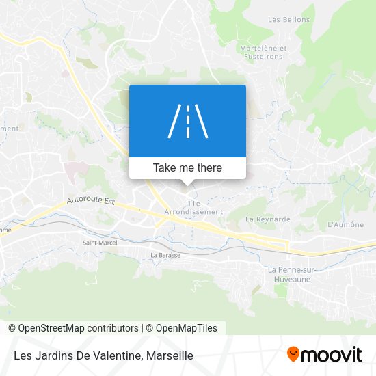 Les Jardins De Valentine map