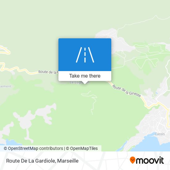 Route De La Gardiole map