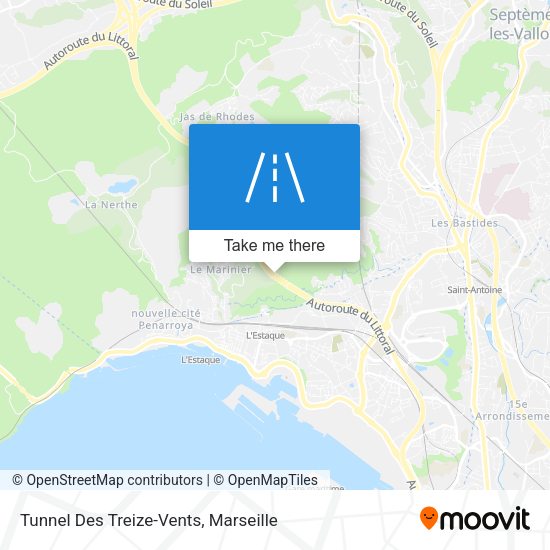 Tunnel Des Treize-Vents map