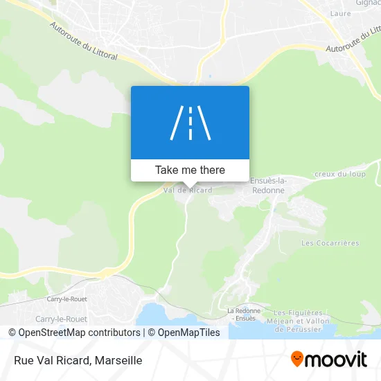 Rue Val Ricard map