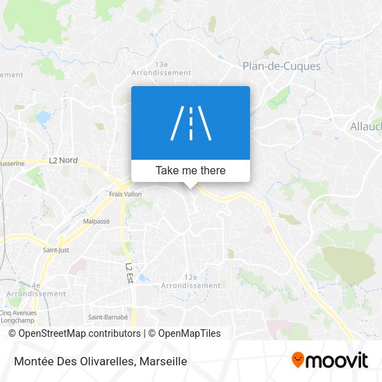 Montée Des Olivarelles map