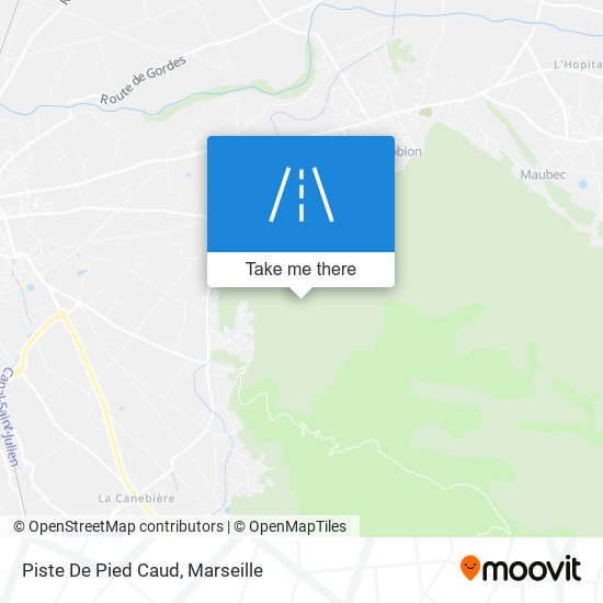 Piste De Pied Caud map