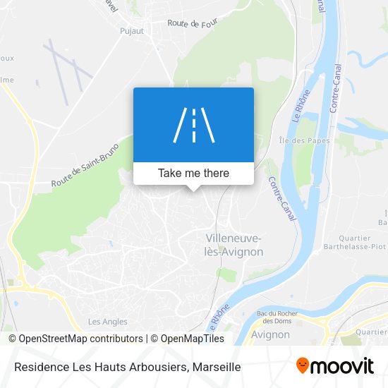 Residence Les Hauts Arbousiers map