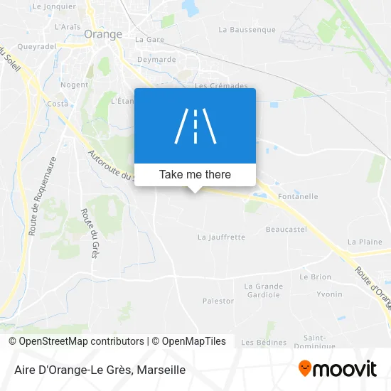 Aire D'Orange-Le Grès map