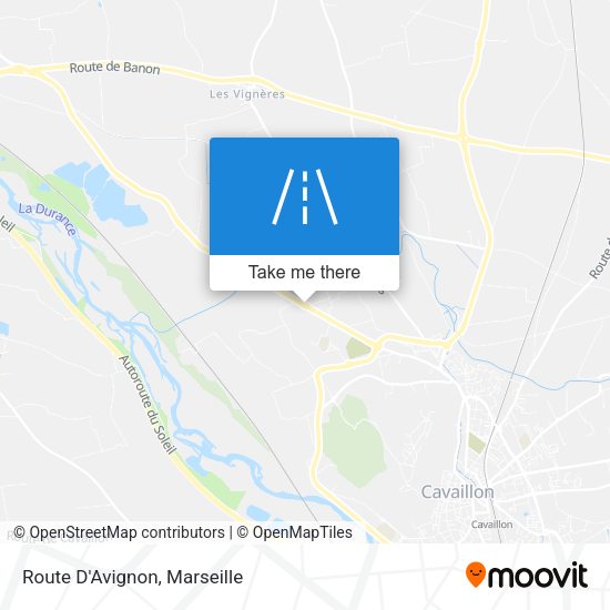 Route D'Avignon map