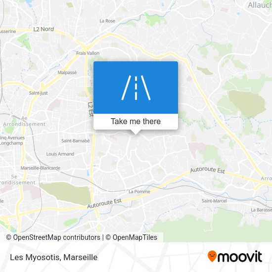 Les Myosotis map