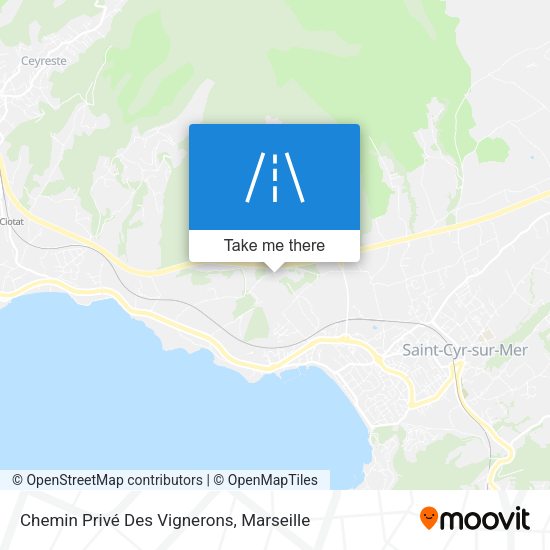 Chemin Privé Des Vignerons map