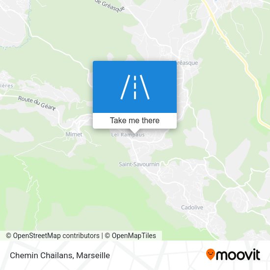 Chemin Chailans map