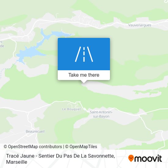 Tracé Jaune - Sentier Du Pas De La Savonnette map