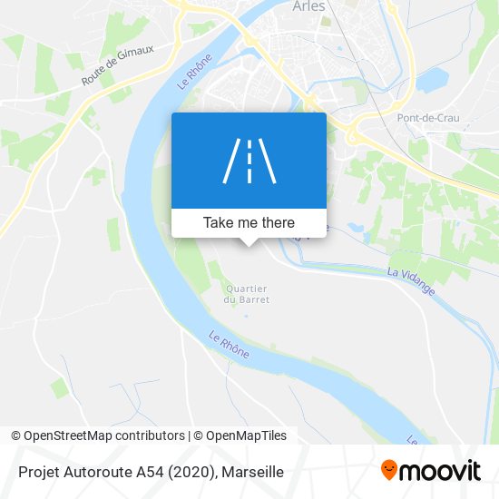 Projet Autoroute A54 (2020) map