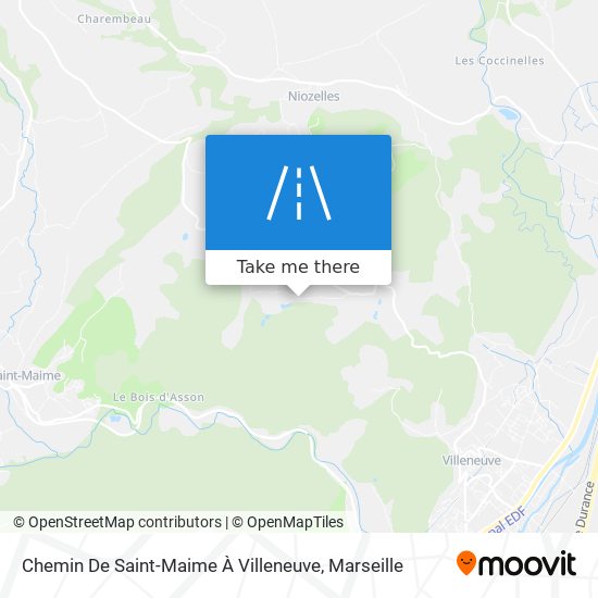 Chemin De Saint-Maime À Villeneuve map