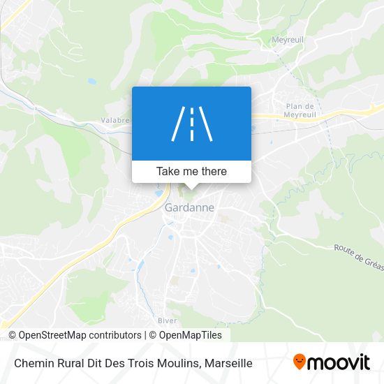 Chemin Rural Dit Des Trois Moulins map