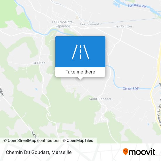 Chemin Du Goudart map