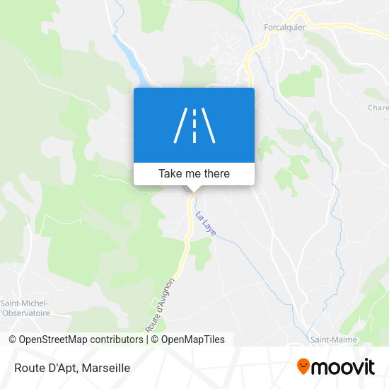 Route D'Apt map
