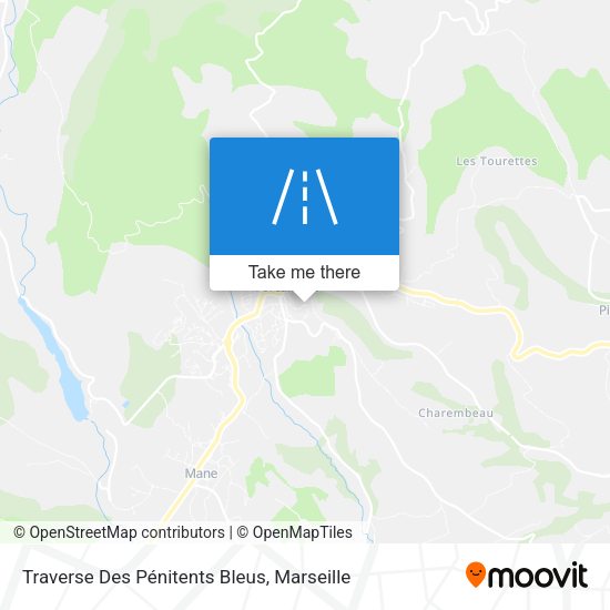 Traverse Des Pénitents Bleus map