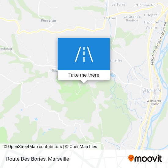 Route Des Bories map