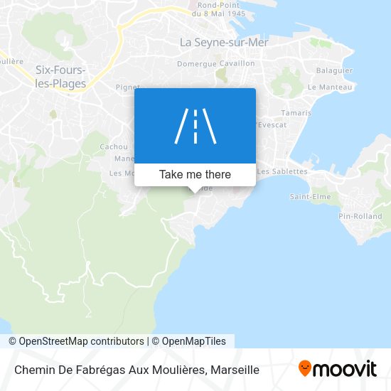 Chemin De Fabrégas Aux Moulières map