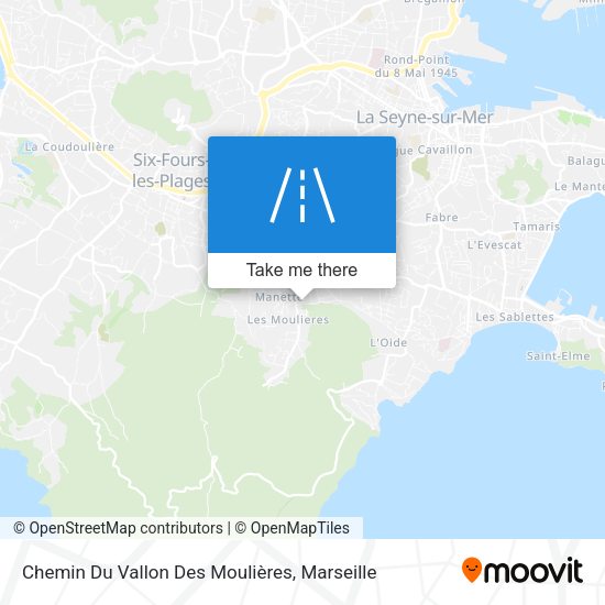 Chemin Du Vallon Des Moulières map