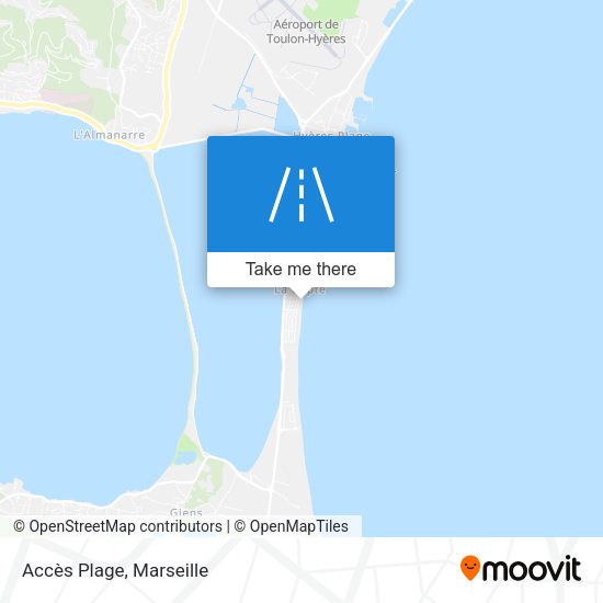 Accès Plage map