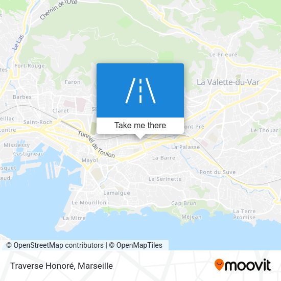 Traverse Honoré map