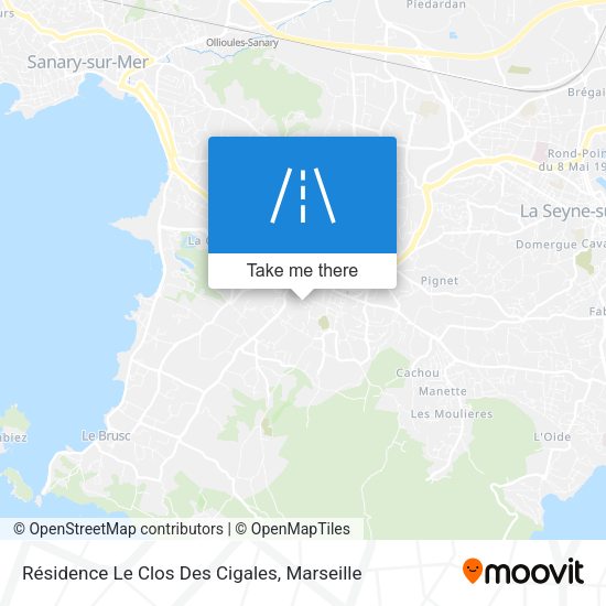 Résidence Le Clos Des Cigales map