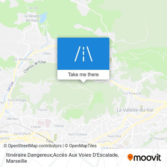 Itinéraire Dangereux;Accès Aux Voies D'Escalade map