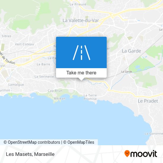 Les Masets map