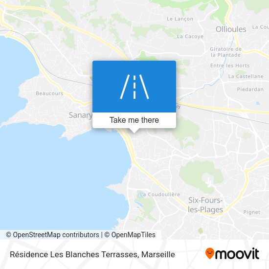 Résidence Les Blanches Terrasses map