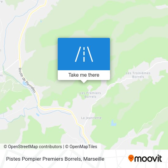 Pistes Pompier Premiers Borrels map