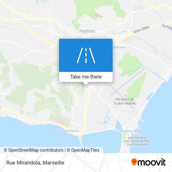 Rue Mirandola map