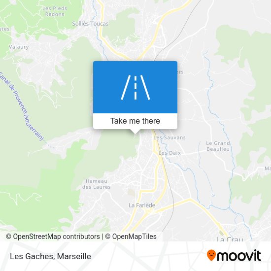 Les Gaches map