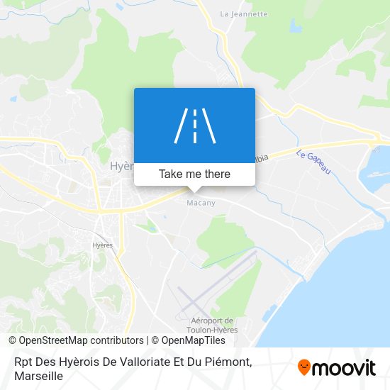 Rpt Des Hyèrois De Valloriate Et Du Piémont map