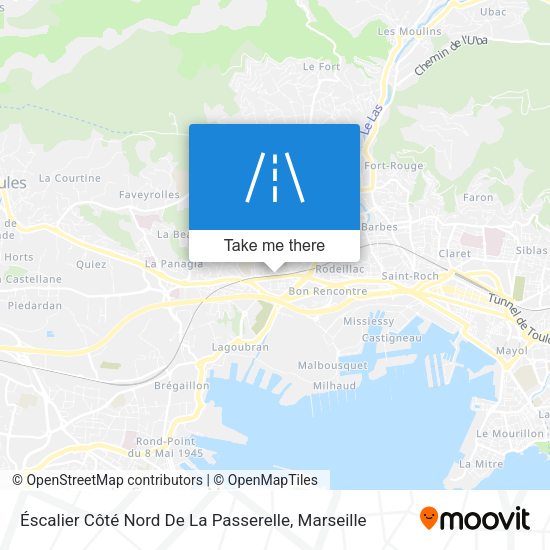 Éscalier Côté Nord De La Passerelle map