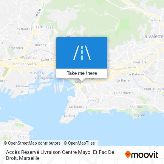 Accès Réservé Livraison Centre Mayol Et Fac De Droit map